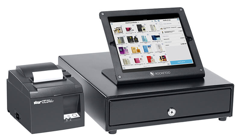 Rocketoo POS: tablet, pokladní zásuvka a tiskárna účtenek
